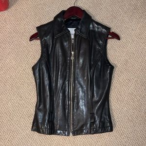 Andrew Marc leather vest